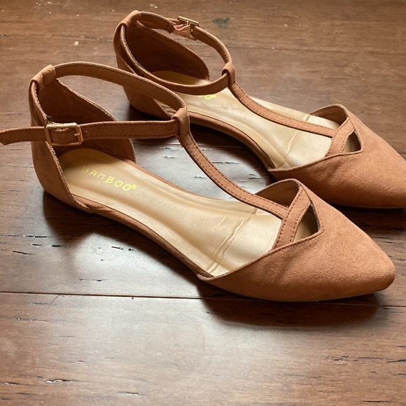 Bamboo ankle strap D’Orsay flat - Picture 4 of 6
